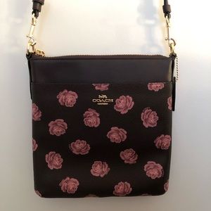Oxblood Floral COACH Messenger Bag NWOT